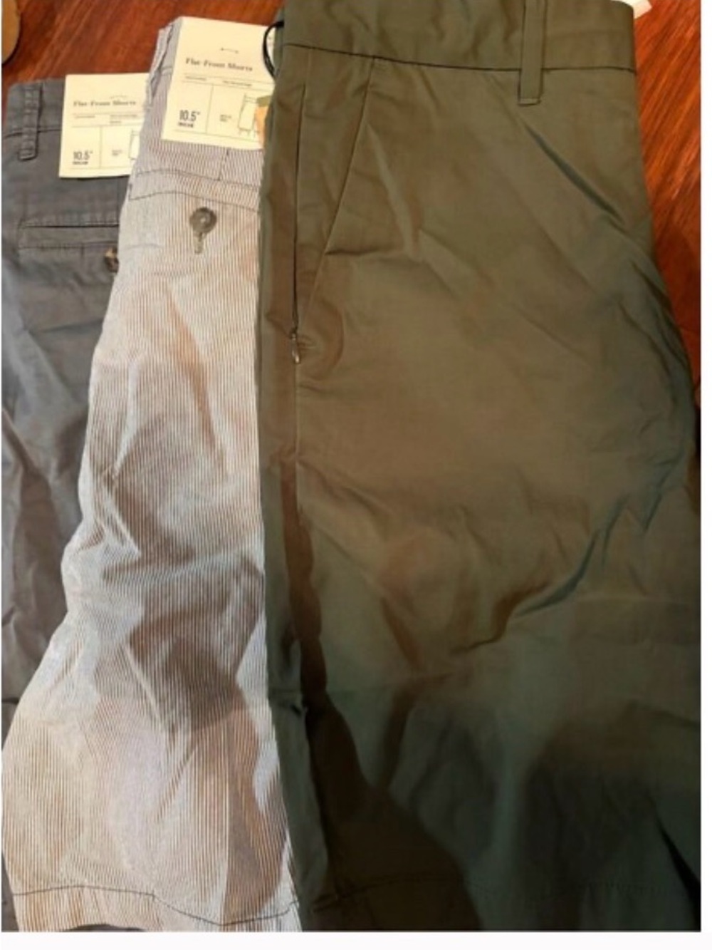 Men's stripe, gray and Green Shorts